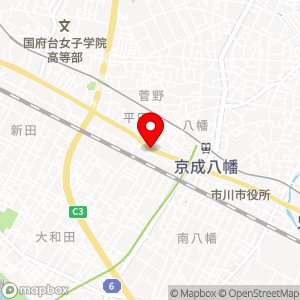 ファミリーマート 市川八幡店の地図