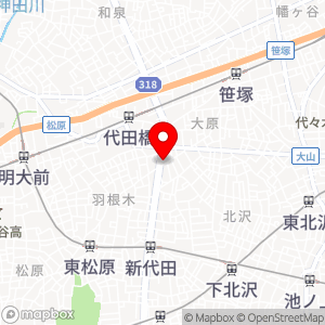 羽根木交差点駐車場の地図