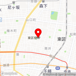 ローソン 東区筒井一丁目店の地図