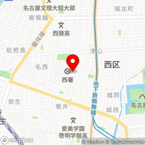 名鉄協商パーキング 西警察署前の地図