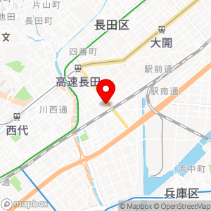 ローソンストア100 長田菅原通店の地図