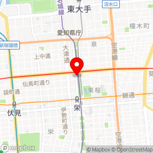 タイムズ 久屋大通パーク観光バス乗降場の地図