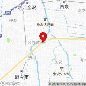 セブン-イレブン 金沢横川6丁目店の地図