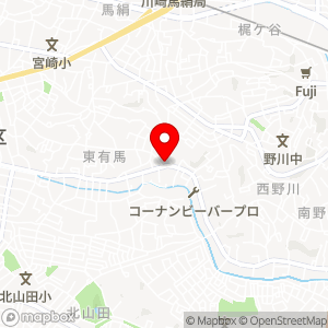 ファミリーマート 東有馬二丁目店の地図