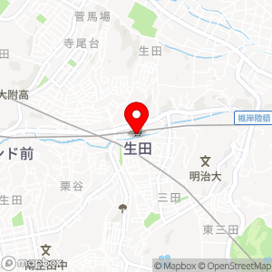 ローソン100 生田駅南口の地図