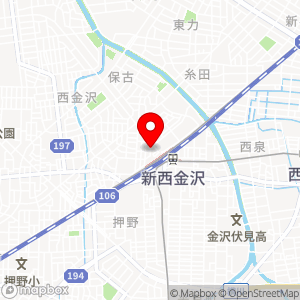 三井のリパーク 西金沢駅西口の地図