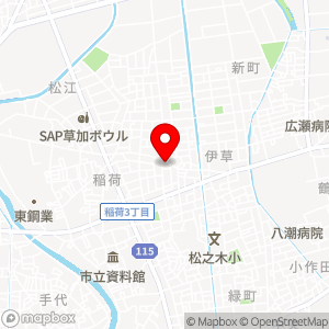 セブン-イレブン 草加稲荷中央通り店の地図