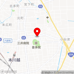 タイムズ 成田山川越別院の地図