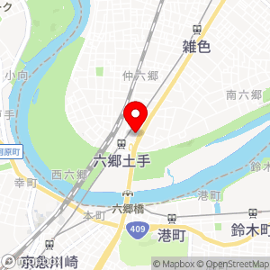 ファミマランドリー 仲六郷第一京浜の地図