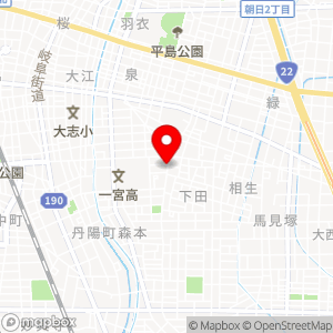 せんたくウサギ 一宮店の地図