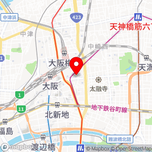 大阪富国生命ビル駐車場の地図