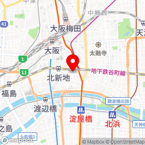 ローソン ホテルモントレ ル・フレール大阪店の地図