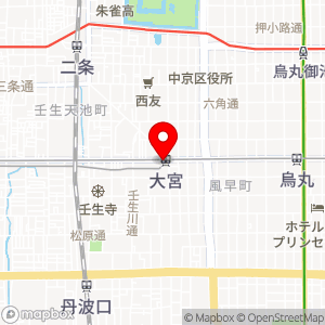 アズナス エクスプレス四条大宮店の地図
