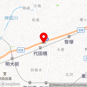 WASHハウス 世田谷大原2丁目店の地図