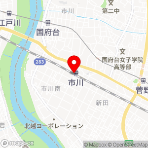 ワイズマート シャポー市川店の地図