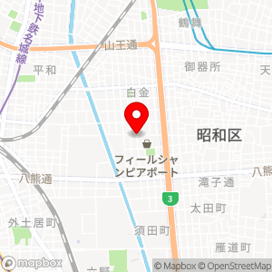 名鉄協商パーキング 白金3丁目の地図