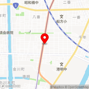 名鉄協商パーキング 七番町（岡崎信用金庫港支店）の地図