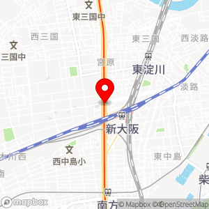 タイムズ新大阪駅北（新御堂高架下）タイムズのB専用の地図