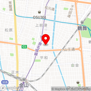ローソン 中区大井町店の地図