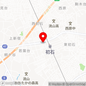 コインパーク デニーズ初石店の地図