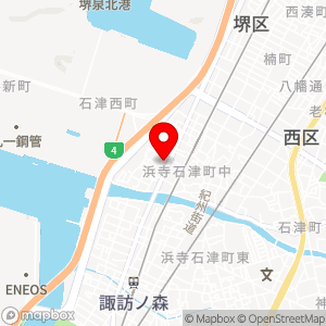 ローソン 浜寺石津西四丁店の地図