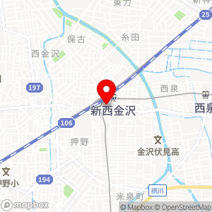 三井のリパーク 西金沢駅前の地図