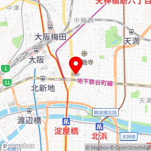 Prus Sauna 梅田北新地店の地図