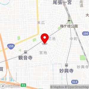 ローソンストア100 一宮花池店の地図