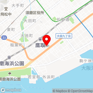 ローソンストア100 神戸鷹取店の地図