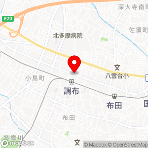 タイムズ 調布駅北口パーキングの地図