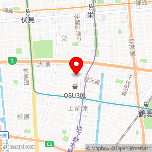名鉄協商パーキング 大須MultinaBox（マルチナボックス）駐車場の地図