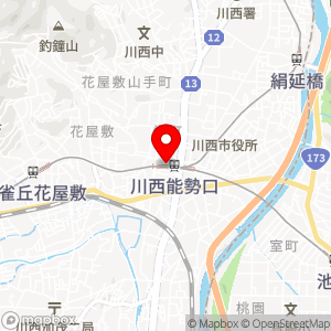 アズナス エクスプレス川西能勢口西口店の地図