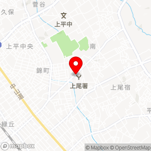 極楽湯・上尾店駐車場の地図