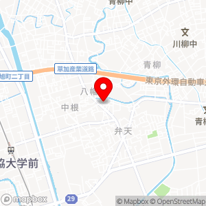 ローソン 草加弁天六丁目店の地図