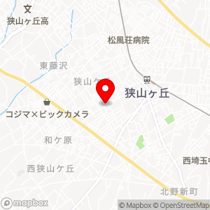タイムズ TAIRAYA狭山ヶ丘店の地図
