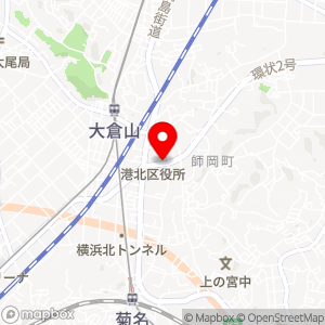 NPC24H 港北区総合庁舎駐車場の地図