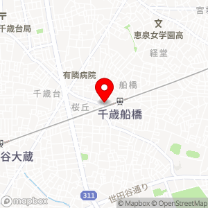 ローソンストア100 世田谷船橋一丁目店の地図