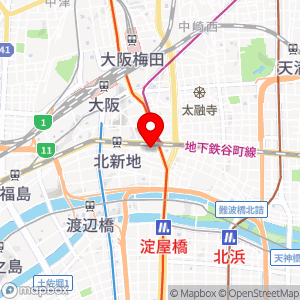 タイムズ ホテルモントレ ル・フレール大阪の地図