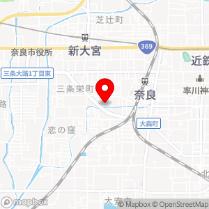 関西スーパー 奈良三条の地図