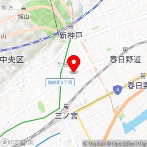 日帰り温泉とカプセルホテル 神戸クアハウスの地図