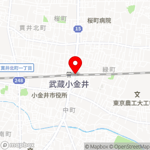 RAKU SPA Station 武蔵小金井の地図