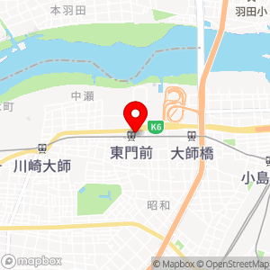 ローソン 東門前駅前店の地図