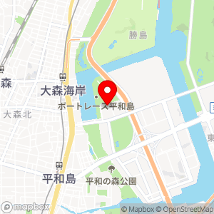 天然温泉 平和島の地図