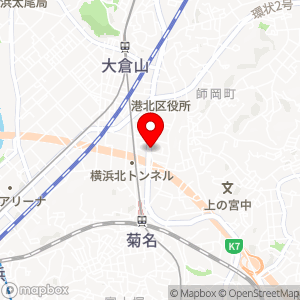 タイムズ 港北郵便局駐車場の地図