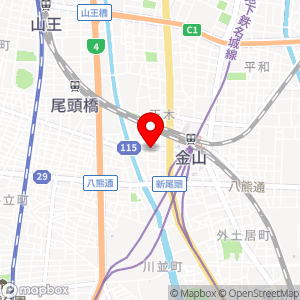 ローソンストア100 金山店の地図