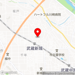 ファミリーマート 上新城一丁目店の地図