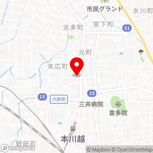 イージーパーク 川越仲町店の地図