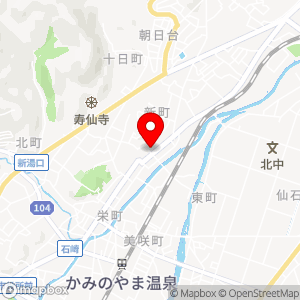 かみのやま温泉 新丁鶴の湯共同浴場の地図