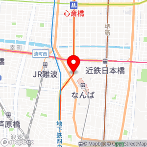 ローソン S OSLなんば駅南店の地図