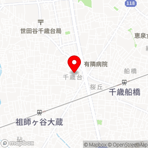 千歳台一丁目第二アパート駐車場の地図